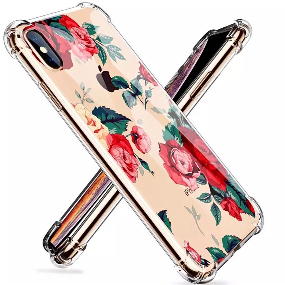 Protective Clear iPhone Case With Floral Design